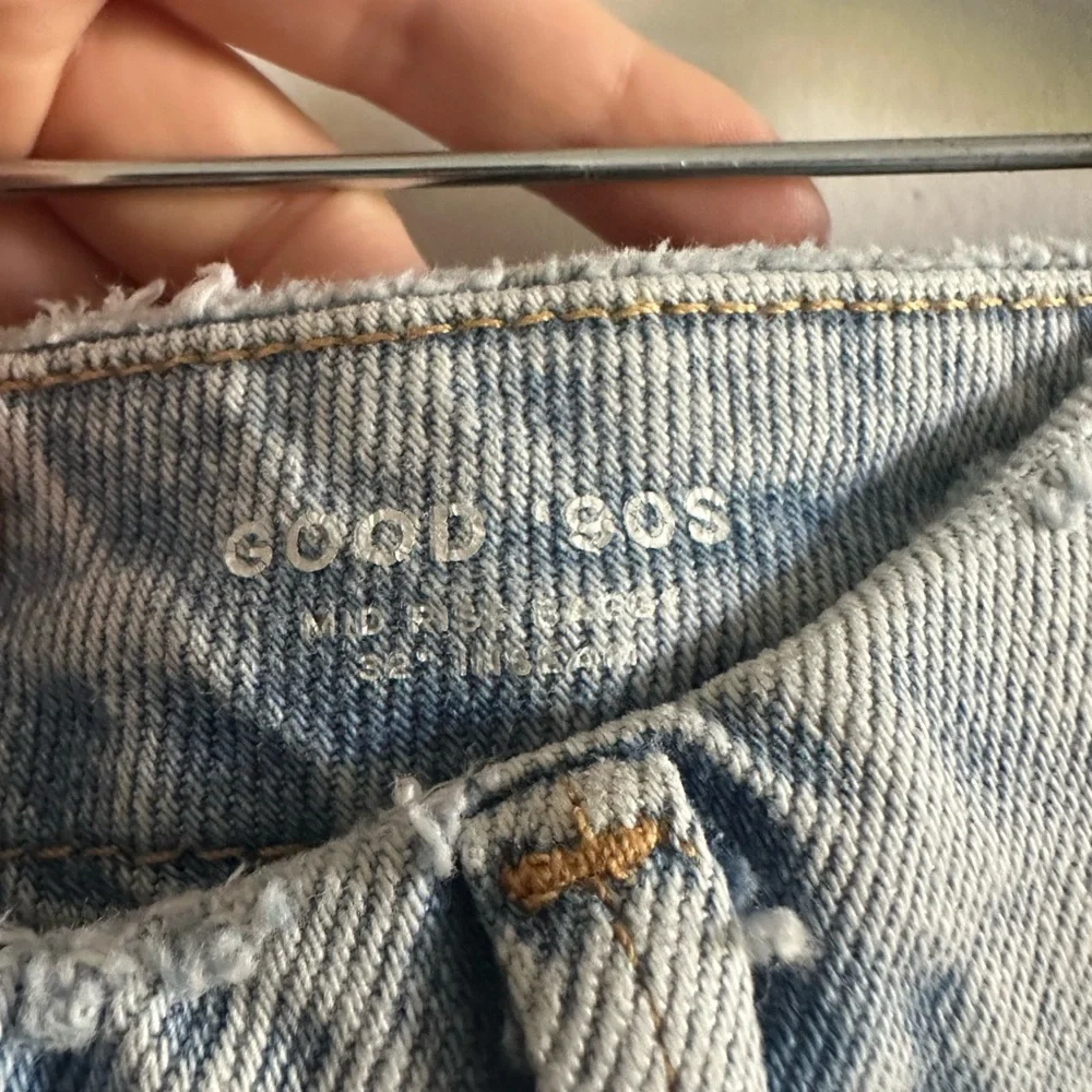 Good American Distressed Good 90’s Relaxed Jeans size 15 EUC - Picture 14 of 16